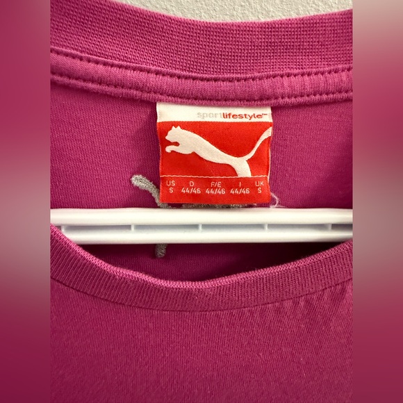 Puma | Fuchsia Tee with White Logo - Picture 6 of 8